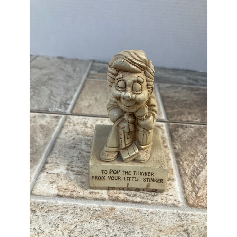 Paula 1982 Made in UK Whimsical Figurine TO POP THE THINKER FROM YOUR LITTLE